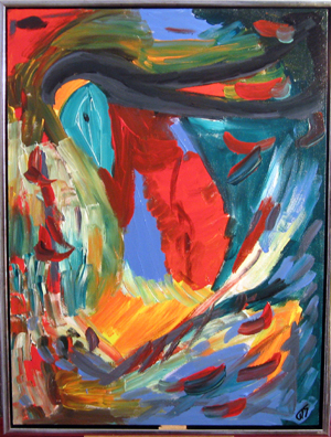 Abstrakt kunst fra l'atelier